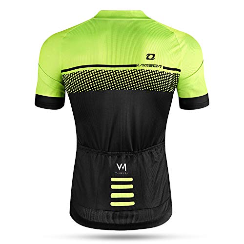 LAMEDA Maillot Ciclismo Hombre Ropa Camiseta Bicicleta MTB con Mangas Cortas Verano(QG249-M)