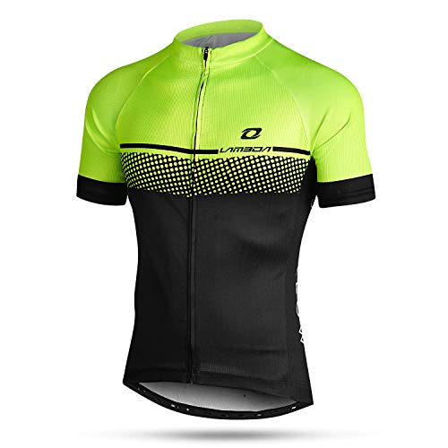 LAMEDA Maillot Ciclismo Hombre Ropa Camiseta Bicicleta MTB con Mangas Cortas Verano(QG249-M)