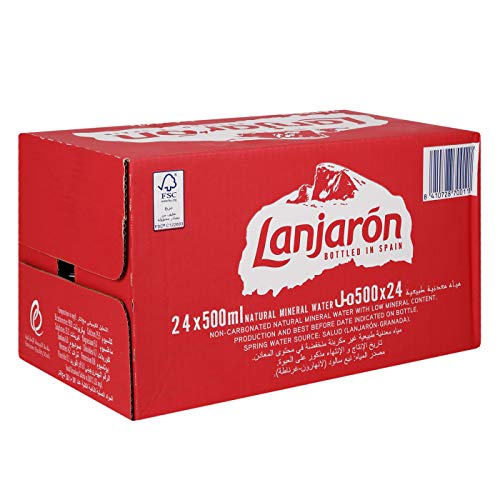 Lanjarón Agua Mineral Natural - Pack de 24 Botellas x 0.5 l - Total: 12 l