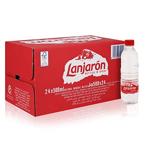 Lanjarón Agua Mineral Natural - Pack de 24 Botellas x 0.5 l - Total: 12 l