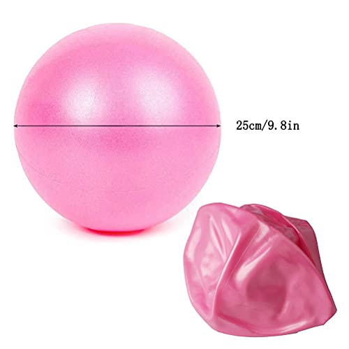 Lanjue Pelota Pilates, 25 cm Pelota de Gimnasia Suave Antideslizante, Pelotas para Yoga para Abdominal y Hombros Entrenamiento Equilibrio Deportes Pilates (Rosa)