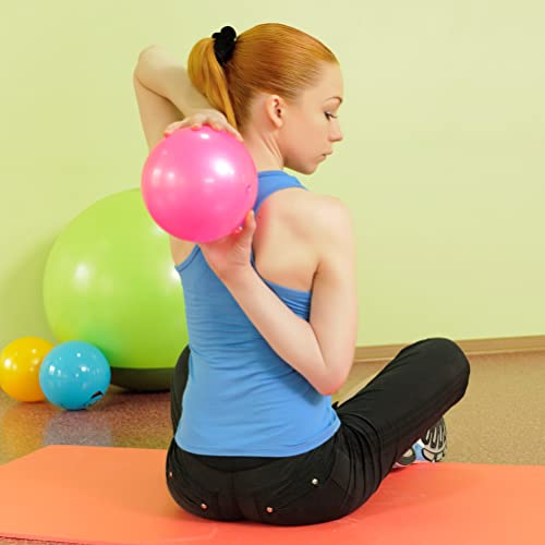 Lanjue Pelota Pilates, 25 cm Pelota de Gimnasia Suave Antideslizante, Pelotas para Yoga para Abdominal y Hombros Entrenamiento Equilibrio Deportes Pilates (Rosa)