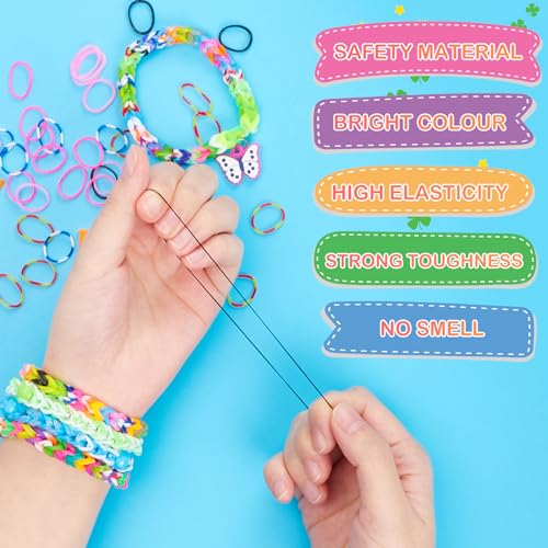 Lanvixo Kit para Hacer Pulseras - 2500 + Gomas con Abalorios Letras - Hama Beads en 40 Cajas - 30 Pulseras Elasticas de Colores para Manualidades de Niña 6 7 8 9 Años