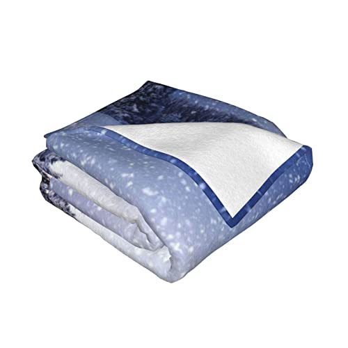 Lanzar una Manta Nature Winter Snowflake Trees Flannel Blanket Soft and Warm Anti-Pilling Blanket For All Seasons 80"X60"