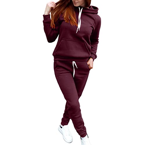 Laonajkd Conjunto Casual Mujer 2023 Chándal para Mujer Pantalones Cintura Alta con Deportivo Ropa de Entrenamiento Tallas Grandes con Cordón y Bolsillo Chandal Conjunto para Mujer