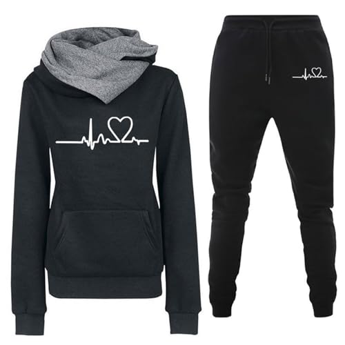 Laonajkd Conjunto Chándal Mujer Invierno Deportivo Sudaderas Manga Larga con Cremallera y Bolsillos Moda Impresión Chándales Dos Piezas para yoga entrenamiento trotar correr fitness Completo