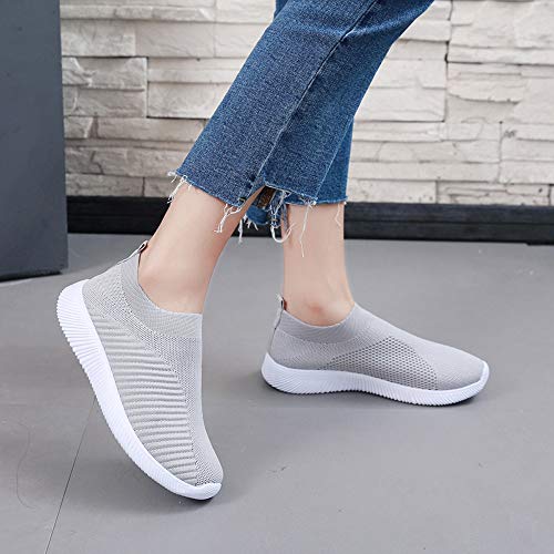 Laonajkd Mujer Zapatillas Casual Zapatillas Trekking Mujer Zapatillas para Andar Mujer Calzado Ortopedicas para Running Jogging Cuña Zapatillas Mujer Primavera Ofertas