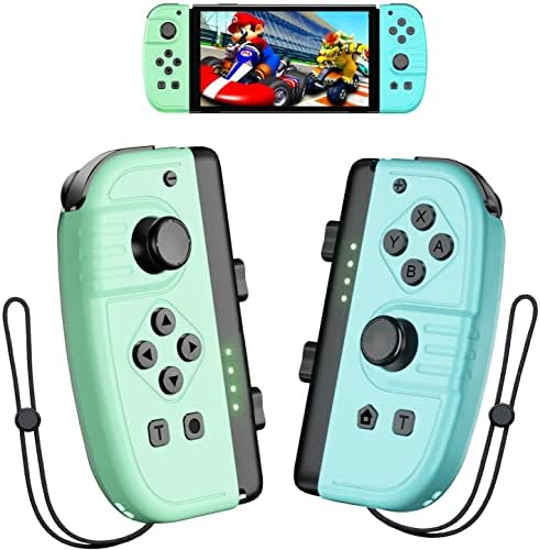 Lapezei Joy-Con 2er set Controladores para S-witch,inalámbrico mejorado para S-witch OLED/Lite/PC Soporte Turbo/Dual Vibración/Sensor de movimiento de alta sensibilidad/Anillo de fitness Deportes