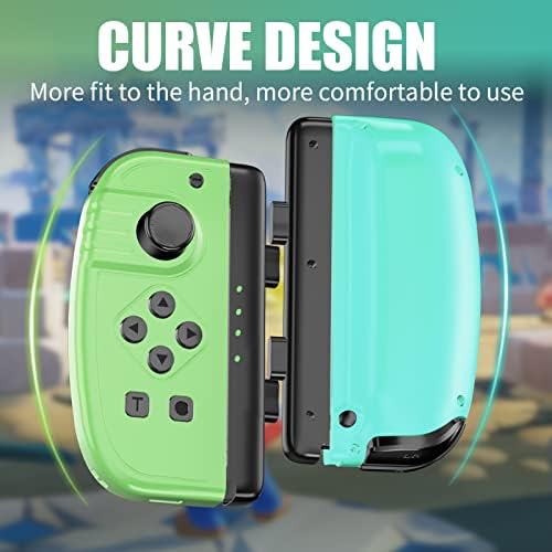 Lapezei Joy-Con 2er set Controladores para S-witch,inalámbrico mejorado para S-witch OLED/Lite/PC Soporte Turbo/Dual Vibración/Sensor de movimiento de alta sensibilidad/Anillo de fitness Deportes