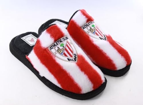 Lares Zapatillas Casa Athletic de Bilbao para Hombre y niño Color: Rojo Talla: 43 - Equipo futbol Escudo Athletic de Bilbao con licencia oficial. Fabricadas por Puche.