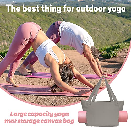 LARIAU Soporte para Esterilla De Yoga, Mochila para Esterilla De Yoga, Bolsa De Gimnasio con Soporte para Esterilla De Yoga, Bolsa De Almacenamiento con Bolsillos (47 X 36cm)