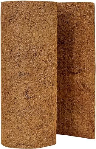 LATERN 30CM x 300CM Rollo de Revestimiento de Coco, 100% Natural Forro de Fibra de Coco Estera Gruesa de Fibra de Coco Forro de Hoja de Coco para Jardinera Ventana Caja Canasta de Flores Alfombrilla