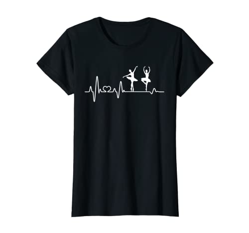 Latido del corazón Bailarina Regalo Ballet Niña Mujeres Camiseta