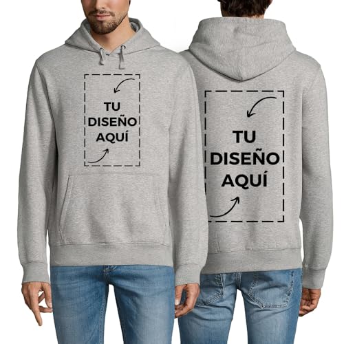 Latostadora Sudadera Personalizada Hombre Mujer - Sudaderas Personalizadas Parejas - Sudaderas para Personalizar - Sudadera Personalizable Por Delante y Detras - Personalised Hoodie Regalo