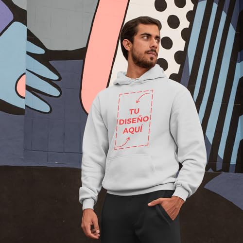 Latostadora Sudadera Personalizada Hombre Mujer - Sudaderas Personalizadas Parejas - Sudaderas para Personalizar - Sudadera Personalizable Por Delante y Detras - Personalised Hoodie Regalo