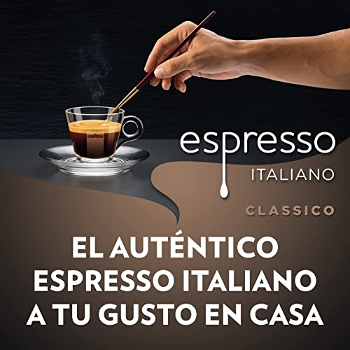 Lavazza, Espresso Italiano Classico, Café en Grano Natural, Ideal para la Máquina de Café Espresso, con Notas Aromáticas Florales, 100 % Arábica, Intensidad 5, Tueste Medio, Paquete de 1 kg