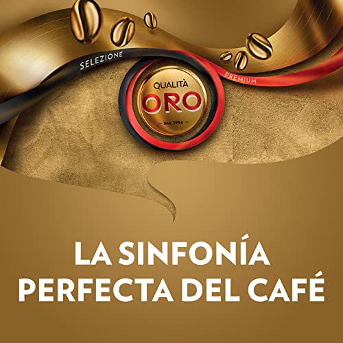 Lavazza, Qualità Oro, Café en Grano Natural, Ideal para la Máquina de Café Espresso, con Notas Aromáticas de Frutas y Flores, 100% Arábica, Intensidad 5, Tueste Medio, Paquete de 1 kg