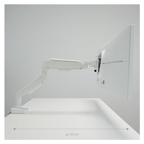 LC-POWER Soporte de Monitor de Escritorio Ajustable - Elevador de Pantalla con Brazo Giratorio de 360° - para Monitores de 17 a 49 - Carga de hasta 20 kg - VESA 75x75mm / 100x100mm - LC-EQ-A49W