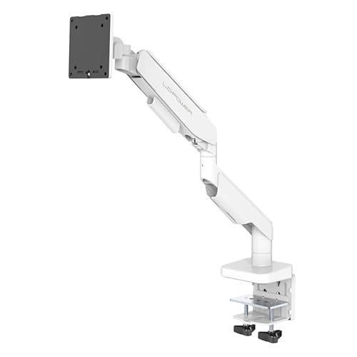 LC-POWER Soporte de Monitor de Escritorio Ajustable - Elevador de Pantalla con Brazo Giratorio de 360° - para Monitores de 17 a 49 - Carga de hasta 20 kg - VESA 75x75mm / 100x100mm - LC-EQ-A49W