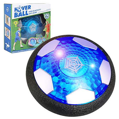 LEADSTAR Balón Fútbol Flotant Juguetes Niños,Recargable Pelota Futbol con Luces LED y Parachoques de Espuma,Air Power Soccer para Interiores y Exteriores para Regalos Cumpleaños niños 3-12 años