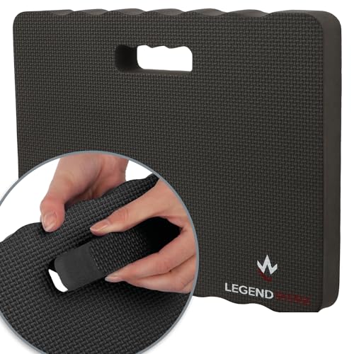 Legendwerk® Cojín deportivo premium de espuma EVA - Cojín de equilibrio robusto y antideslizante - Ideal para yoga, pilates, meditación y entrenamiento (negro)