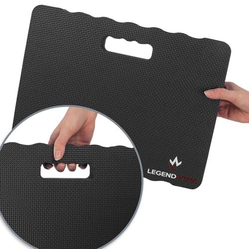 Legendwerk® Cojín deportivo premium de espuma EVA - Cojín de equilibrio robusto y antideslizante - Ideal para yoga, pilates, meditación y entrenamiento (negro)