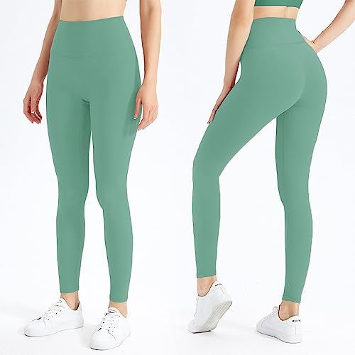 Leggins Deportivos Mujer, Leggings Push Up Cintura Alta Pantalon Yoga Anti Cellulite Fitness Control de Barriga Leggins Elásticos Ropa Deportiva (XL, Verde)