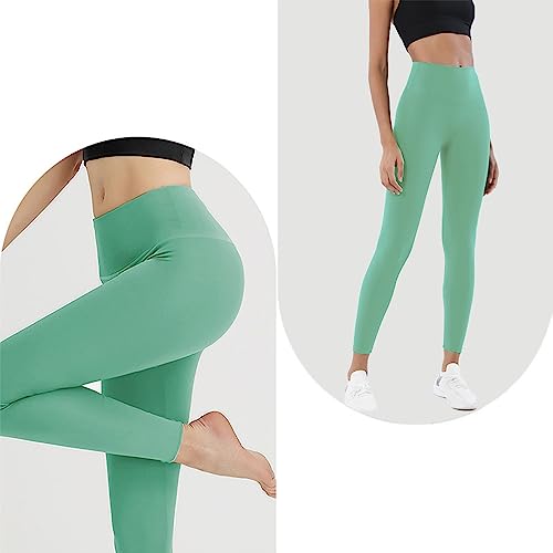 Leggins Deportivos Mujer, Leggings Push Up Cintura Alta Pantalon Yoga Anti Cellulite Fitness Control de Barriga Leggins Elásticos Ropa Deportiva (XL, Verde)