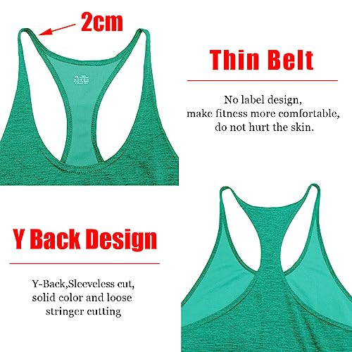 Lehmanlin Camisetas sin Mangas para Hombre,Camisetas de Tirantes Hombre Gym,Culturismo Stringer,Camisas de Secado Rápido(Verde L)