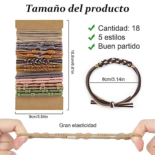 Leikedun 20 gomas para el pelo boho, Pulseras para el Pelo Gomas Pelo Mujer Elastic Hair Ties para Cabello Grueso Colas de Caballo para mujeres y niñas (10 colores sin daños)