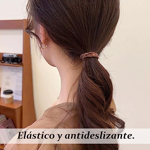 Leikedun 20 gomas para el pelo boho, Pulseras para el Pelo Gomas Pelo Mujer Elastic Hair Ties para Cabello Grueso Colas de Caballo para mujeres y niñas (10 colores sin daños)