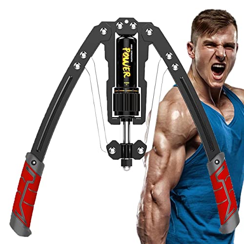 LEJIEYIN Barra Twister de Potencia Hidráulica Ajustable 10-200 kg, Doble Muelle Hidráulico para la Musculación de Pectorales y Hombros