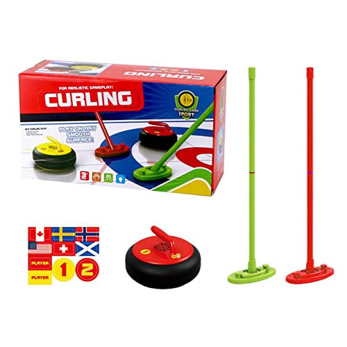 Lembrd Mesa Curling | Práctico Curling para niños - Equipo Curling Hielo, luz eléctrica, Deportes Interior y Exterior para niños, Curling, Equipo Padres e Hijos