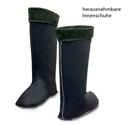 LEMIGO botas de goma EVA ligeras forradas Grenlander, verde, 46 EU