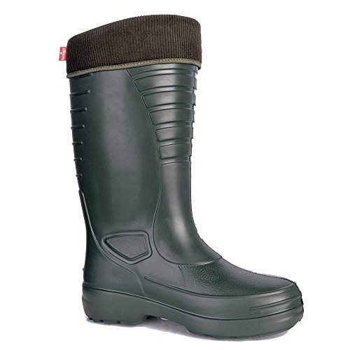 LEMIGO botas de goma EVA ligeras forradas Grenlander, verde, 46 EU