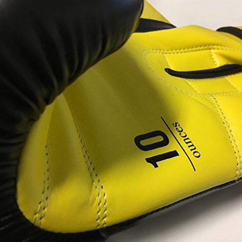 LEONE 1947, Knockout Guantes De Boxeo, Unisex Adulto, Amarillo, 10 OZ, GN371