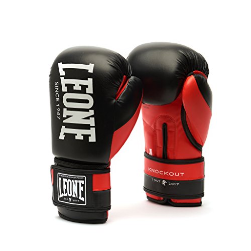 LEONE 1947, Knockout Guantes De Boxeo, Unisex Adulto, Rojo, 10 OZ, GN371