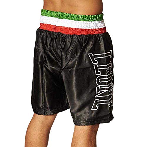 LEONE 1947, Pantalones Cortos De Boxeo, Negro, M, AB733