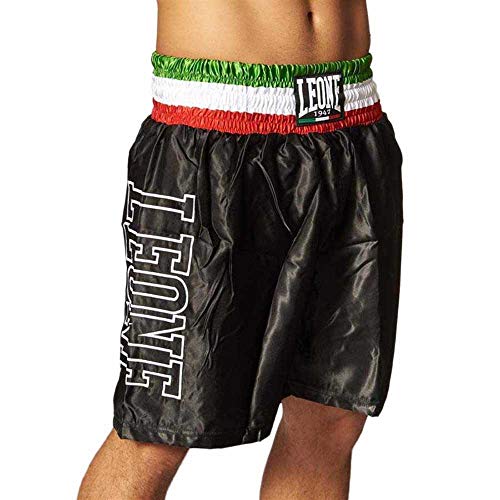 LEONE 1947, Pantalones Cortos De Boxeo, Negro, M, AB733