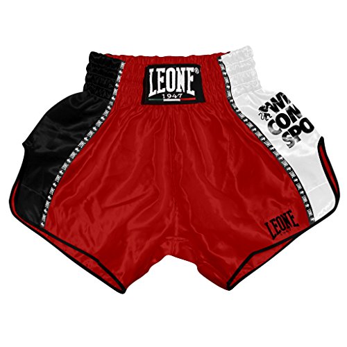 LEONE 1947, Pantalones Cortos De Entrenamiento Kick-Thai, Unisex Adulto, Rojo, L, AB760