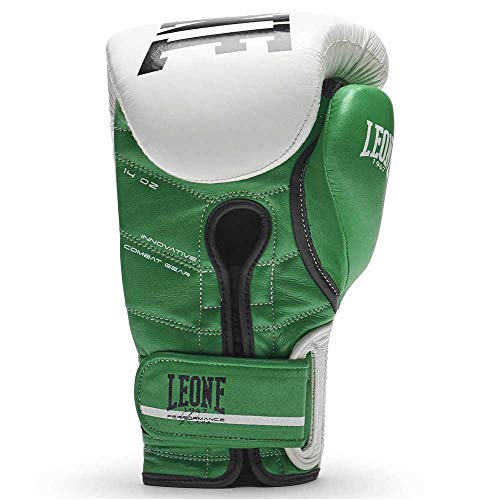 LEONE 1947 Revo Performance, Guantes de Boxeo Unisex Adulto, Blanco/Rojo/Verde, 14 oz