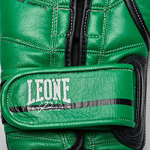 LEONE 1947 Revo Performance, Guantes de Boxeo Unisex para Adulto, Negro / rojo / verde, 16 oz