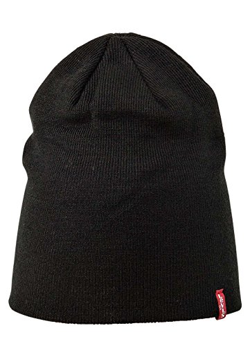 Levi's Otis Beanie, Gorro de punto Unisex adulto, Negro (Black), Large (Talla del fabricante: L/XL)