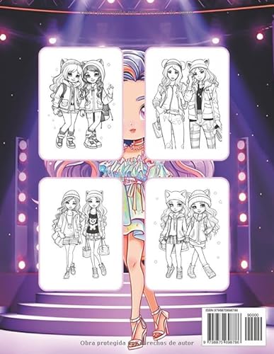 LIBRO DE COLOREAR MODA KAWAII PARA NIÑAS: Libro para Colorear de Moda para Niñas de 8 a 12 Años. Más de 50 Dibujos para Colorear Moda Kawaii para Niñas, Adolescentes y Adultos