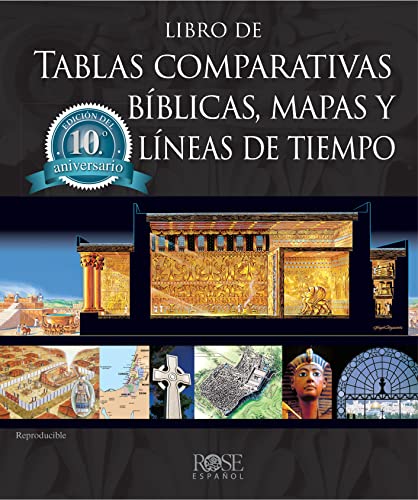 Libro de tablas comparativas bíblicas, mapas y líneas de tiempo