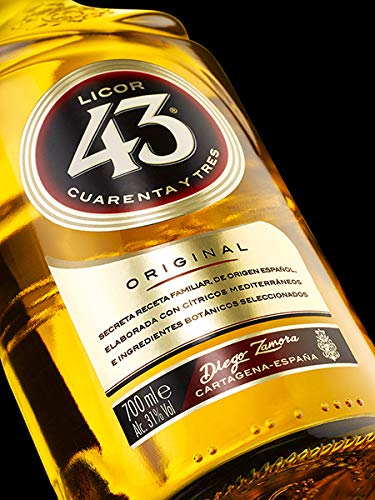 Licor 43 - Licor Único con 43 Ingredientes Naturales - Botella 700 ml