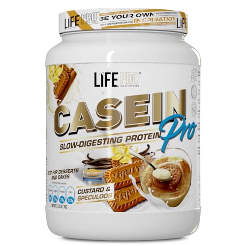 Life Pro Casein Pro 900g | Caseína de Absorción Lenta | Aporte Proteico Continuado Para Mantenimiento y Recuperación de Masa Muscular (NATILLAS & SPECULOOS BITS)