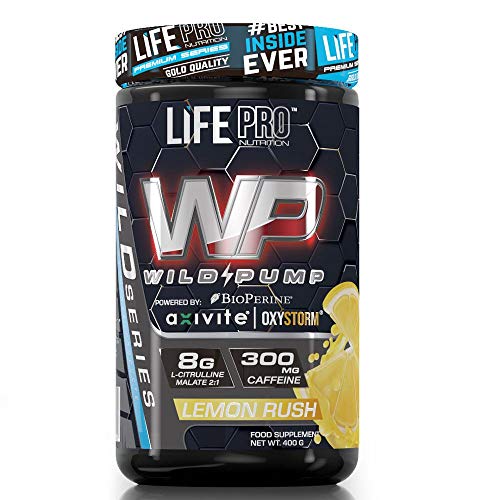 Life Pro Wild Pump 400g | Suplemento Deportivo Pre Workout en Polvo | Con Estimulantes | Fabricado En España (LEMON RUSH)