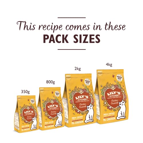 Lily's Kitchen Pienso natural para gatos adultos: receta Cazuela de pollo, sin cereales (2 kg bolsa)