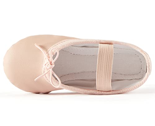 Lily's Locker- Zapatillas de Ballet Cuero para Niñas y Mujeres (Beige, Numeric_27)